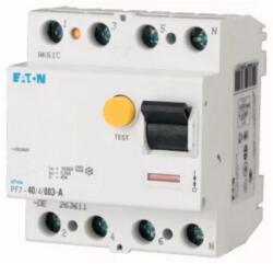 Eaton Áram-védőkapcsoló (Fi- relé) analóg 4P 25A 30mA, AC típus, 10kA