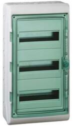 Schneider Electric Kiselosztó PE/N-sínnel műanyag 3x 18M falonkívüli szürke IP65 átlátszó ajtó Kaedra