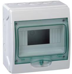 Schneider Electric Kiselosztó PE/N-sínnel műanyag 1x 12M falonkívüli szürke IP65 átlátszó ajtó Kaedra