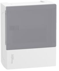 Schneider Electric Kiselosztó PE/N-sínnel műanyag 1x 8M falonkívüli fehér IP40 átlátszó ajtó Mini Pragma