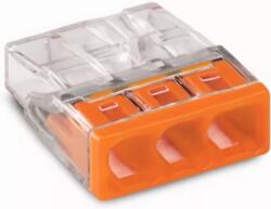 Wago Vezetékösszekötő átlátszó 3-pólus 0.5-2.5mm2 24A 450V átlátszó működtetőkarral