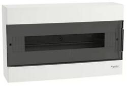 Schneider Electric Kiselosztó PE/N-sínnel 1x 18M falonkívüli fehér IP40 átlátszó teli ajtó EASY9 EU