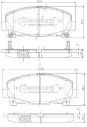 NIPPARTS set placute frana, frana disc NIPPARTS N3604069 - piesa-auto