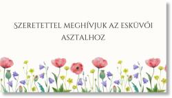 Personal Meghívó az esküvői asztalhoz - Réti virágok Válasszon mennyiséget: 1 db - 10 db