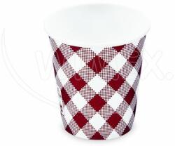 WIMEX s. r. o WIMEX s. r. o. Papír pohár kockás Ø73mm 200ml "S: 0, 18L/7oz" [50 db]