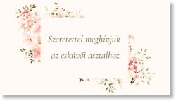Personal Meghívó az esküvői asztalhoz - Spring time Válasszon mennyiséget: 1 db - 10 db