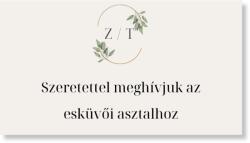 Personal Meghívó az esküvői asztalhoz - Eukaliptusz Válasszon mennyiséget: 1 db - 10 db