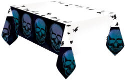 Amscan Papír asztalterítő - Holografikus koponyák 1, 2m x 1, 8m