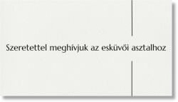 Personal Meghívó az esküvői asztalhoz - Simple Válasszon mennyiséget: 1 db - 10 db