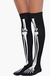 Amscan Női fekete térdzokni - Csontok