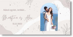 Personal Esküvői banner fényképpel - Grey Banner mérete: 130 x 260 cm