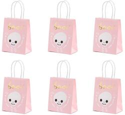 PartyDeco Ajándék party táska - Rózsaszín Boo