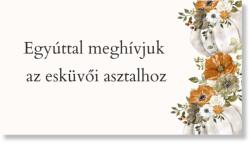 Personal Meghívó az esküvői asztalhoz - Autumn time Válasszon mennyiséget: 1 db - 10 db