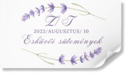 Personal Matrica esküvői süteményes dobozokra - Lavender Válasszon mennyiséget: 41 db és több
