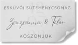 Personal Matrica esküvői süteményes dobozokra - Elegant Válasszon mennyiséget: 20 db - 40 db