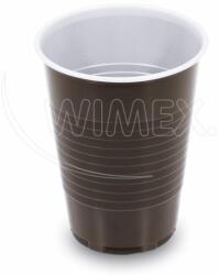 WIMEX s. r. o WIMEX s. r. o. Kávés pohár (PP) barna/fehér Ø70mm 180ml [15 db]