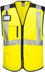 Portwest PW309 - PW3 Hi-Vis Executive mellény, sárga/fekete (PW309YBR4XL) - munkavedelemzona