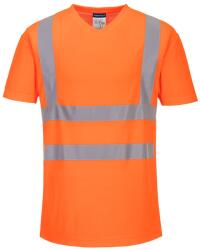 Portwest S179 - V-nyakú hálós betétekkel ellátott póló, narancs (S179ORRXXL)