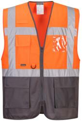Portwest C476 - Warsaw vezetői mellény, narancs/szürke (C476OGYXL) - munkavedelemzona