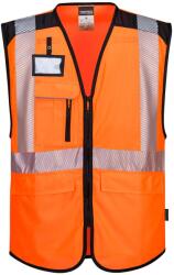 Portwest PW309 - PW3 Hi-Vis Executive mellény, narancs/fekete (PW309OBRXXXL) - munkavedelemzona