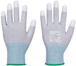 Portwest A698 - MR13 ESD PU ujjvégmártott kesztyű, szürke/fehér, 12 pár/csomag (A698G6RXXL)