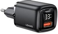 USAMS CC152TC01 33W USB/Type-C fekete hálózati töltő (CC152TC01)