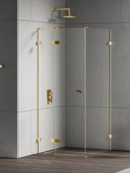 NEW TRENDY Eventa Gold Shine cabină de duș 90x80 cm dreptunghiular auriu luciu/sticlă transparentă EXK-4696 (EXK4696)