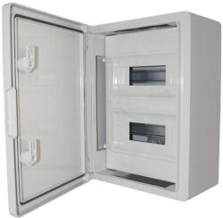 Stilo műanyag elosztószekrény maszkolt 400x300x170mm, 2x12 modul, IP65, ABS - STI1765 (STI1765)
