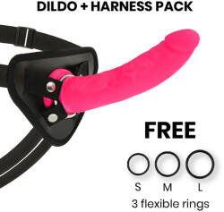 Delta Club Toys DELTA CLUB - Prémium pink dildó hám 20 cm hosszú