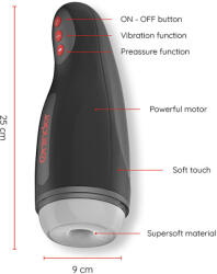 Oninder - újratölthető férfi maszturbátor 10 sebességgel