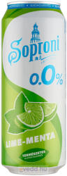 Soproni 0, 5L Lime-Menta Ízű Alkoholmentes Dobozos Sör (DRS)*