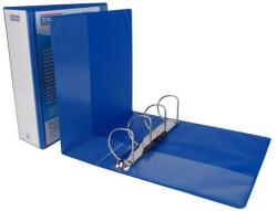 DONAU Gyűrűs könyv, panorámás, 4 gyűrű, D alakú, 80 mm, A4, PP, DONAU, kék (D278850K) - primatinta