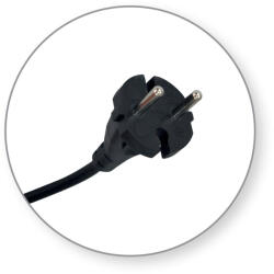 Commel satlakozó kábel szerszámgéphez 10 A 250 V ~ 3500 W, Fekete 2x1, 5 / 4m (com0283)