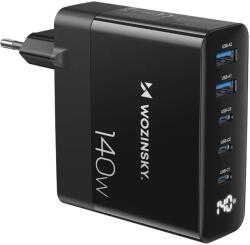 Wozinsky Incarcator de retea CGWCB 3x USB Type-C, 2x USB GaN 140W Negru