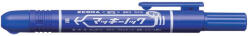Zebra Alkoholos marker, 1, 3 mm, nyomógombos, ZEBRA Mckie Retractable, kék (TZ51062JP) (51062JP)