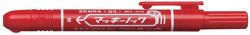 Zebra Alkoholos marker, 1, 3 mm, nyomógombos, ZEBRA Mckie Retractable, piros (TZ51063) (51063)
