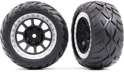 Traxxas roată 2.2", disc gri/ cromat, pneu Anaconda (2) (spate) (TRA2478G)