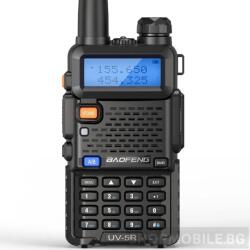 Baofeng Двубандова радиостанция Baofeng UV-5R, 144-148/420-450Mhz, 10 км обхват, Walkie Talkie, FM радио, Фенерче, 1800mAh Li-ion Battery (UV-5R one) Радиостанции