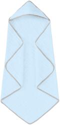 Kidizi Prosop bebelus cu gluga din muselina patru straturi 80x80 cm Kidizi Light blue 100% bumbac delicat si absorbant (5949551911159)