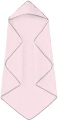 Kidizi Prosop bebelus cu gluga din muselina patru straturi 80x80 cm Kidizi Light pink, 100% bumbac delicat si absorbant (5949551911173)