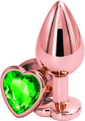 Passion Labs Dop Anal Brilliant Anal Plug Small, Rose Gold, Piatra Verde, Passion Labs