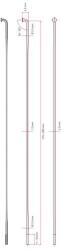 DT Swiss Aero Comp küllő, 288 x 2, 3 x 1, 2 mm, küllőanya nélkül, fekete