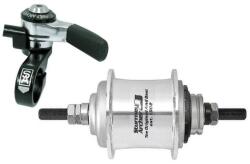 Sturmey Archer S-RF3 agyváltós hátsó kerékagy, 3s, 36H, csavaros, felnifékes, ezüst