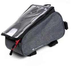 Velotech Grey 1 részes felsőcső táska levehető telefon tartóval, 1, 3L, fekete