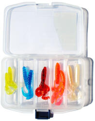 Meiho Tackle Box SFC Lure Case F műanyag horgász doboz ajándék twisterrekkel (BP-5901741T)