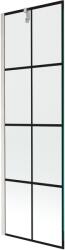 Mexen Next, 1 szárnyas kádparaván 60 x 150 cm, 6 mm átlátszó üveg - fekete mintás, acél, 895-060-000-00-77-97 (895-060-000-00-77-97)