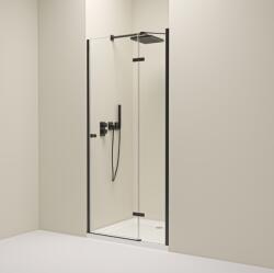 Erga Bern, 1-szárnyú osztott zuhanyajtó nyitásra 70x195 cm, 6mm átlátszó üveg, fekete profil, ERG-V02-BERN-D070-BK (ERG-V02-BERN-D070-BK)