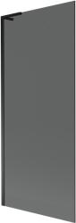 Mexen Next L, 1 szárnyú kádparaván 80 x 150 cm, 6mm szürke üveg, fekete profil, 895-080-000-03-40-70 (895-080-000-03-40-70)