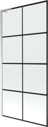 Mexen Next L, 1 szárnyas kádparaván 90 x 150 cm, 6mm átlátszó üveg-fekete mintás, króm profil, 895-090-000-03-77-01 (895-090-000-03-77-01)