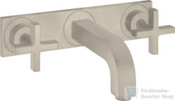 Hansgrohe AXOR CITTERIO falsík alatti mosdó csaptelep 22, 5 cm-es kifolyóval, alaptest nélkül, szálcsiszolt nikkel 39144820 (39144820)